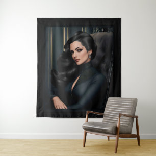 Portrait Of Tressa Straninski by Xzendor7 Tapestry