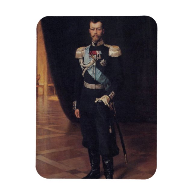 Portrait of Tsar Nicholas II (by Albert Edelfelt) Magnet (Vertical)