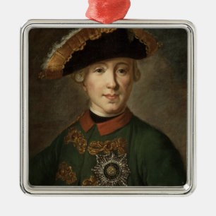 Portrait of Tsar Peter III Metal Tree Decoration