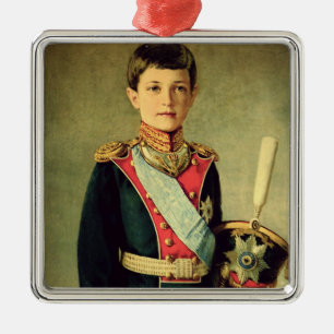 Portrait of Tsarevitch Alexei Nikolaevich; Metal Tree Decoration