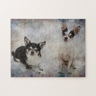 Portrait of two chihuahua's jigsaw puzzle