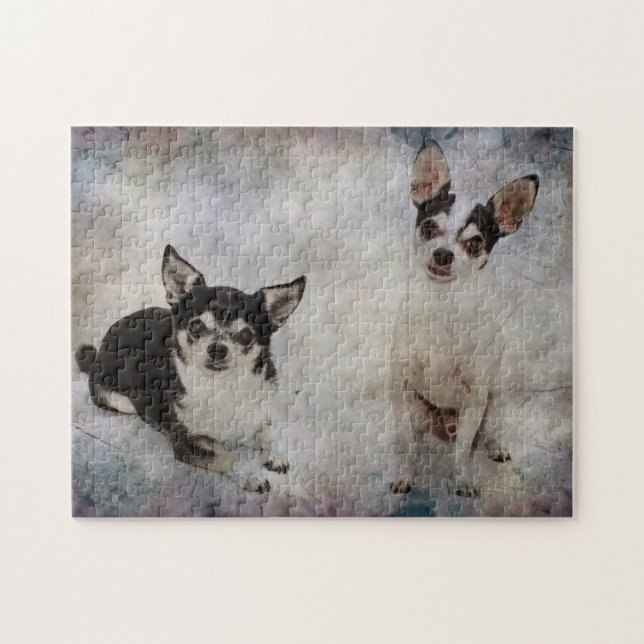 Portrait of two chihuahua's jigsaw puzzle (Horizontal)