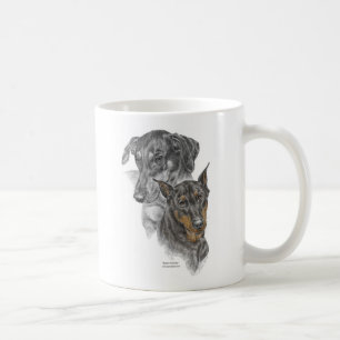 Portrait of Two Dobermans Coffee Mug
