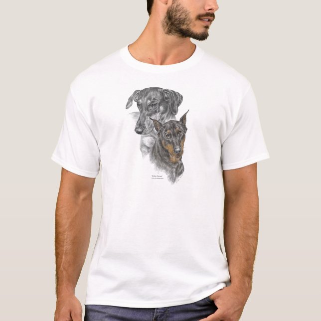 Portrait of Two Dobermans T-Shirt (Front)