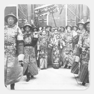 Portrait of Tz'U-Hsi (1835-1908) Empress Dowager o Square Sticker