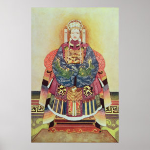 Portrait of Tzu Hsi, the Empress Dowager Poster
