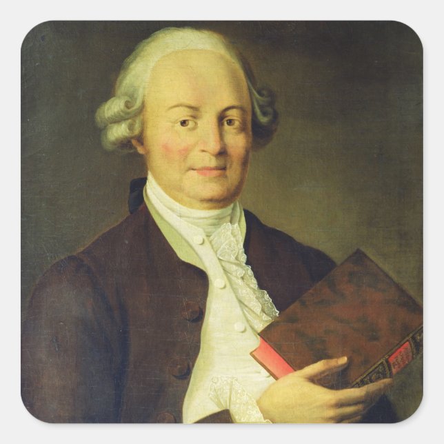 Portrait of Vasili K. Trediakovsky Square Sticker (Front)