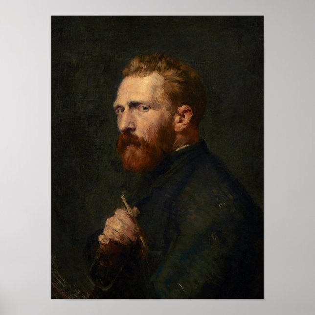 Portrait of Vincent van Gogh by John Peter Russell Poster (Front)
