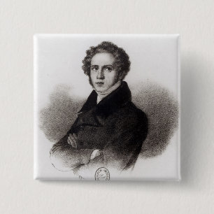 Portrait of Vincenzo Bellini 15 Cm Square Badge