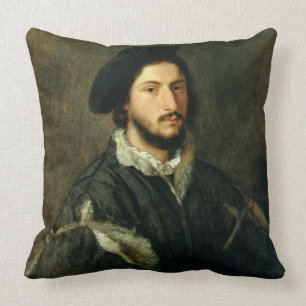 Portrait of Vincenzo Mosti (oil on canvas) Cushion