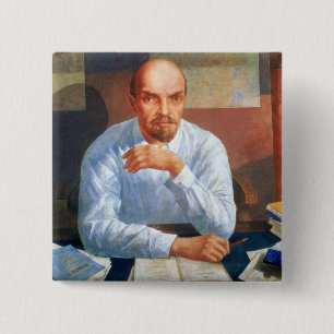 Portrait of Vladimir Ilyich Lenin , 1934 15 Cm Square Badge