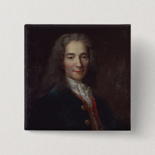 Portrait of Voltaire 15 Cm Square Badge