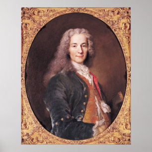 Portrait of Voltaire aged 23, 1728 Poster