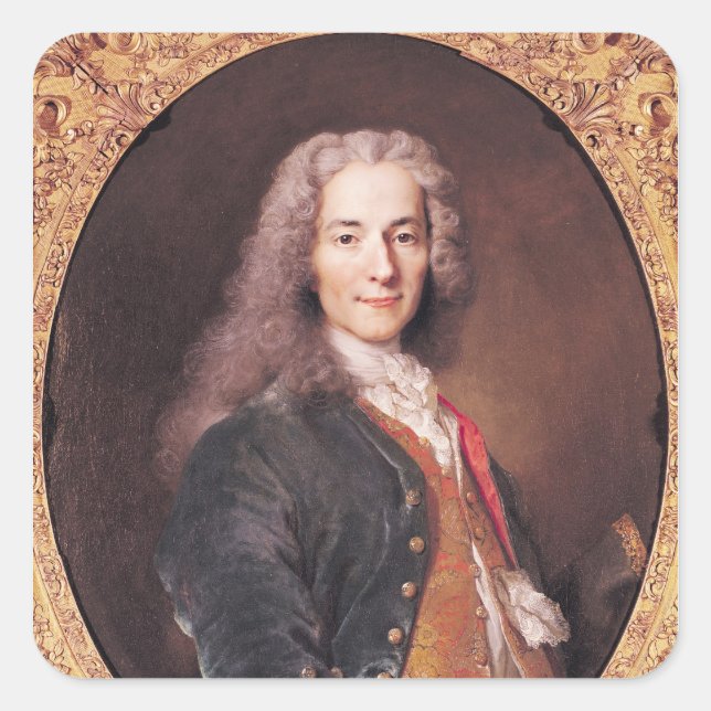 Portrait of Voltaire  aged 23, 1728 Square Sticker (Front)