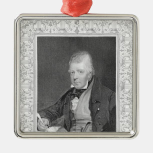 Portrait of Walter Scott Metal Tree Decoration
