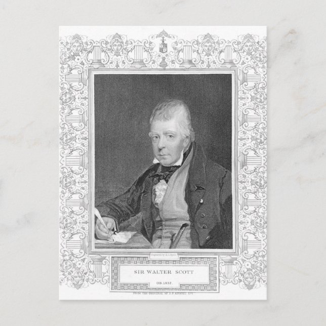 Portrait of Walter Scott Postcard (Front)