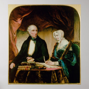 Portrait of William and Mary Wordsworth, 1839 Poster