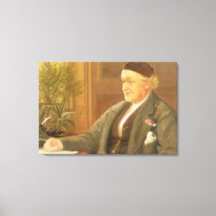 Portrait of William Bell Scott (1811-90), 1886 (oi Canvas Print