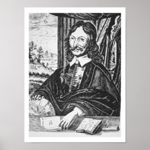 Portrait of William Lilly (1602-81), from his 'Chr Poster