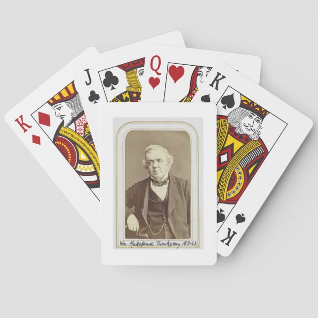 Portrait of William Makepeace Thackeray (1811-63) Playing Cards (Back)