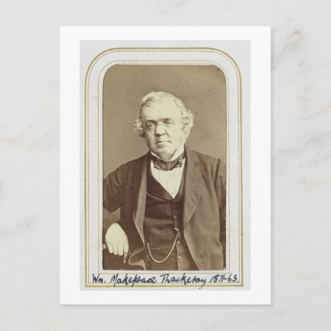 Portrait of William Makepeace Thackeray (1811-63) Postcard (Front)