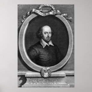 Portrait of William Shakespeare 1719 Poster