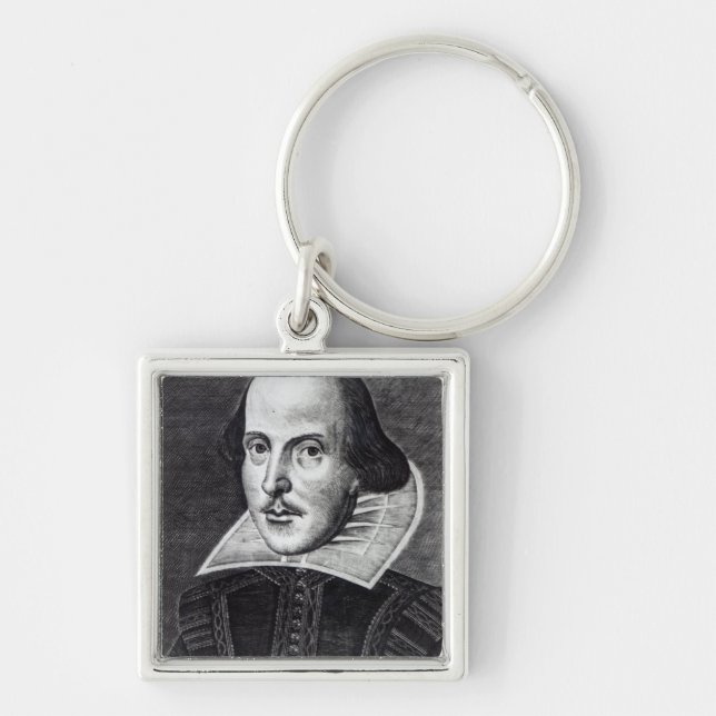 Portrait of William Shakespeare Key Ring (Front)