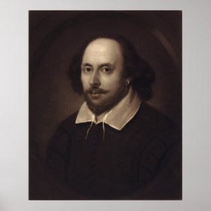 Portrait of WIlliam Shakespeare poster/print Poster