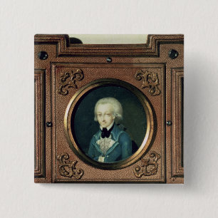 Portrait of Wolfgang Amadeus Mozart , 1773 15 Cm Square Badge