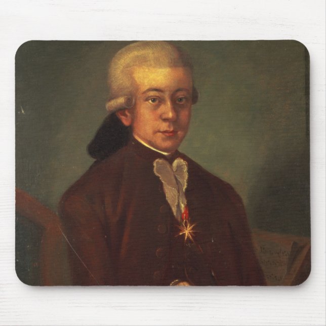 Portrait of Wolfgang Amadeus Mozart 2 Mouse Pad (Front)