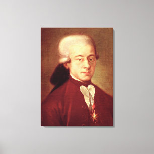 Portrait of Wolfgang Amadeus Mozart  after 1770 Canvas Print