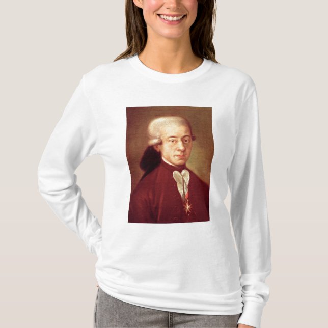Portrait of Wolfgang Amadeus Mozart  after 1770 T-Shirt (Front)
