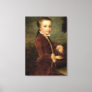 Portrait of Wolfgang Amadeus Mozart  aged Canvas Print