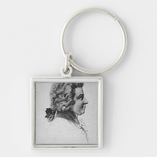 Portrait of Wolfgang Amadeus Mozart Key Ring (Front)