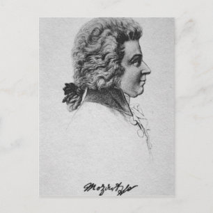 Portrait of Wolfgang Amadeus Mozart Postcard