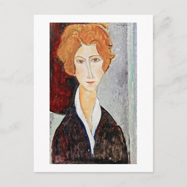 Portrait of Woman, Modigliani Postcard (Front)