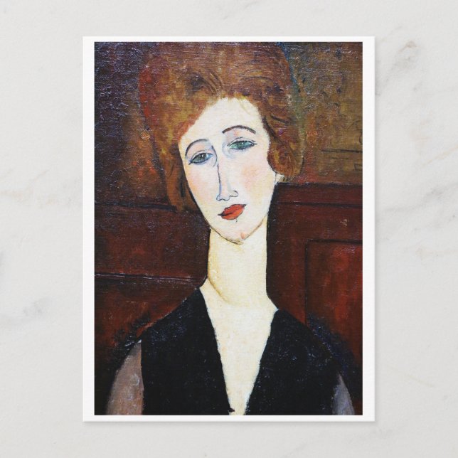 Portrait of Woman, Modigliani Postcard (Front)