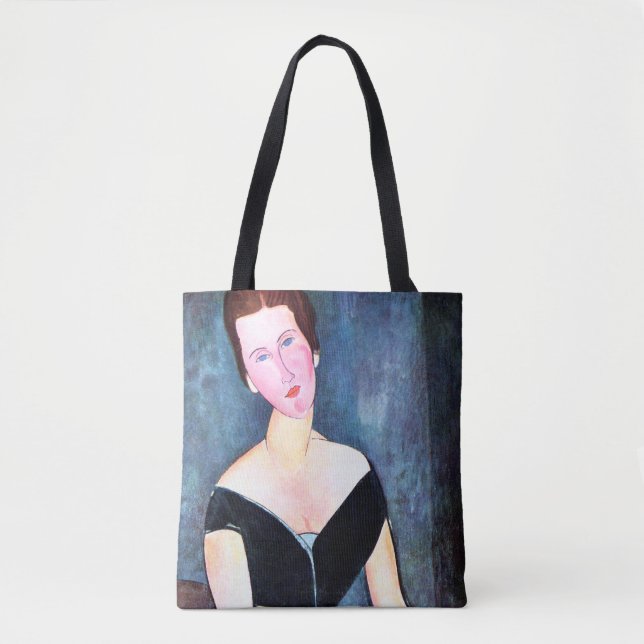 Portrait of Woman, Modigliani Tote Bag (Front)