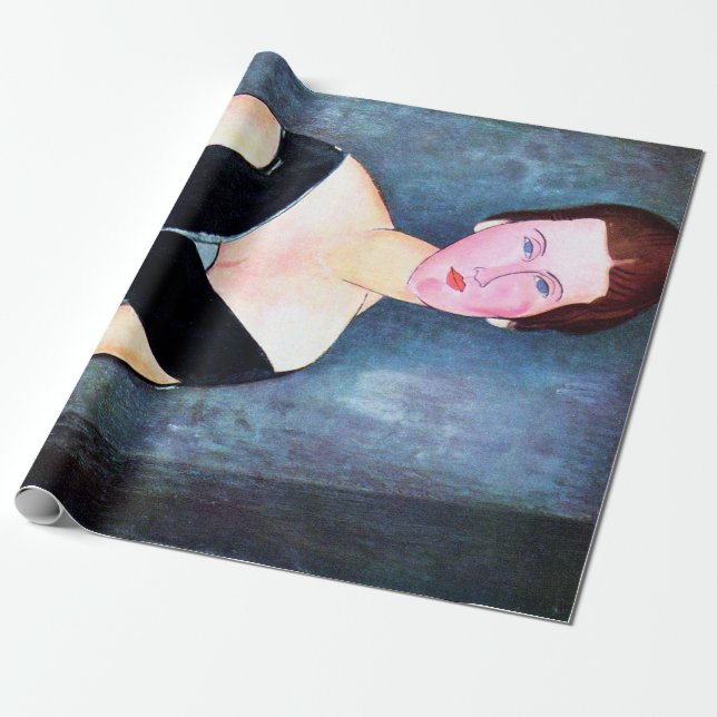 Portrait of Woman, Modigliani Wrapping Paper (Unrolled)