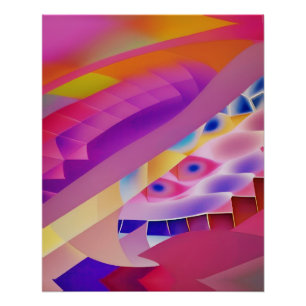 Portrait of Wombott - Abstract Ken Gage Art Poster
