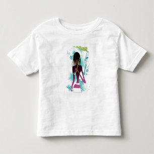 Portrait of young woman holding purse and umbrella toddler T-Shirt