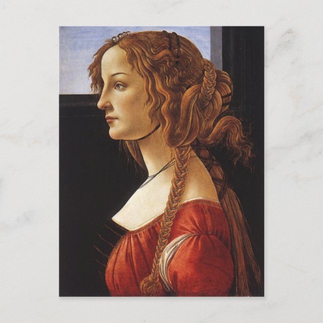 Portrait of Young Woman postcard (Front)