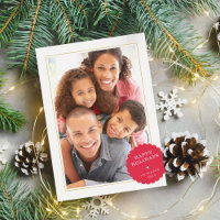 PORTRAIT PHOTO modern minimal festive spot red