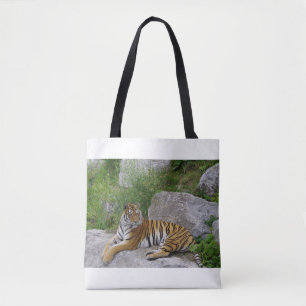 Portrait photo of a Siberian tiger Tote Bag