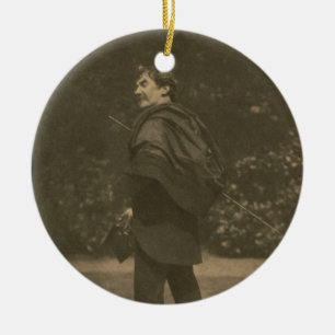 Portrait photograph of James Abbott McNeill Whistl Ceramic Tree Decoration