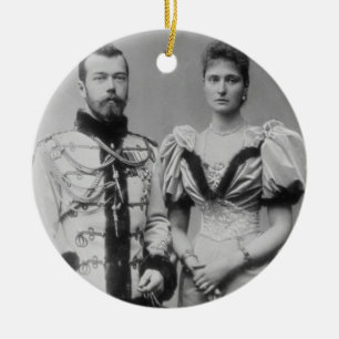 Portrait photograph of Tsar Nicholas II (1868-1918 Ceramic Tree Decoration