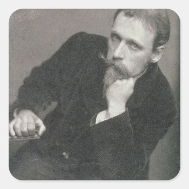 Portrait photograph of Walter Crane (1845-1915) by Square Sticker (Front)
