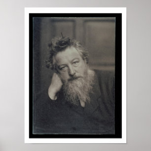 Portrait photograph of William Morris (1834-96) by Poster