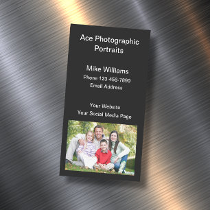 Portrait Photographer Vertical Magnetic Business Card