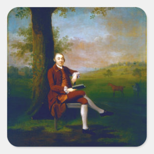 Portrait possibly of John Trevor, 3rd Baron Trevor Square Sticker